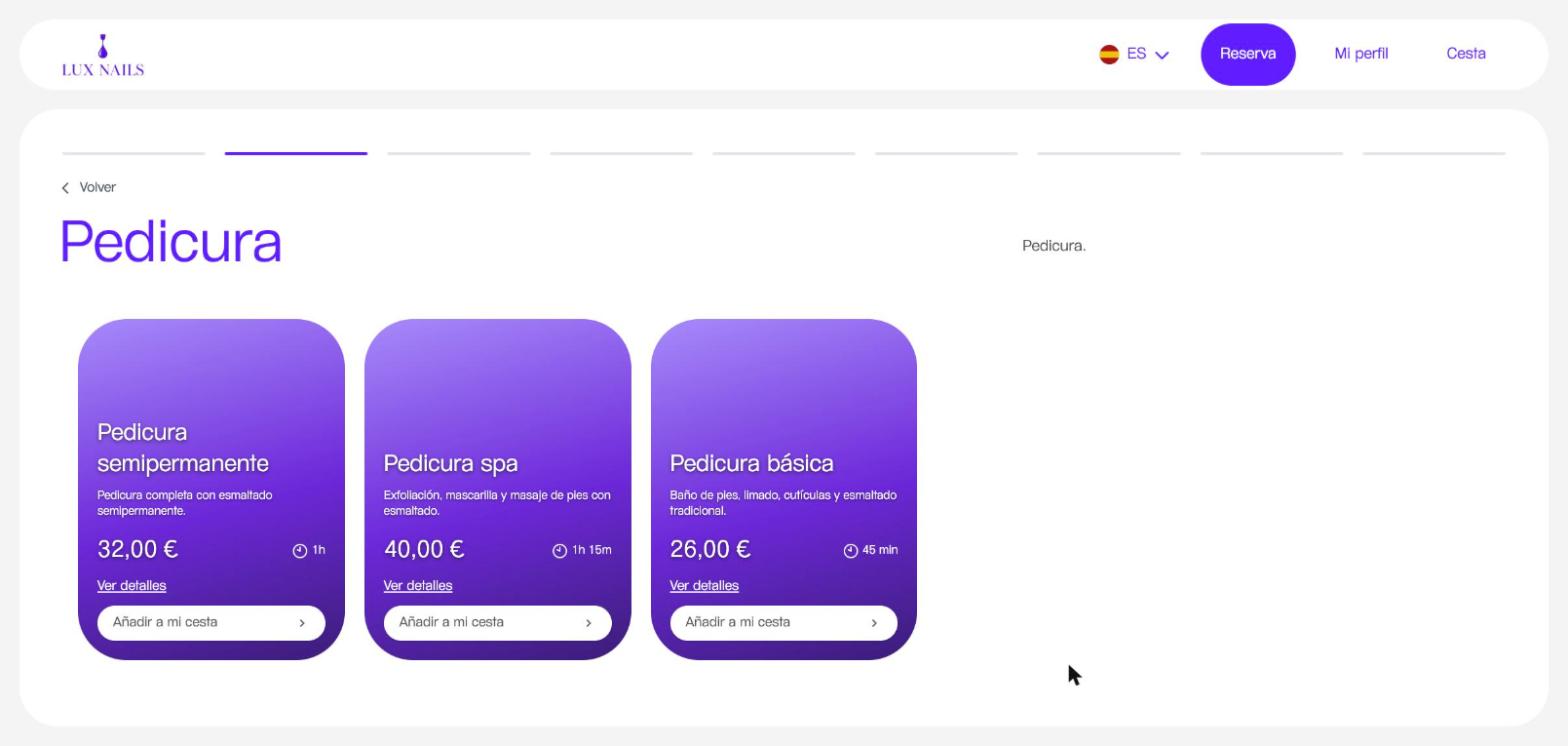 Servicios de una categoría